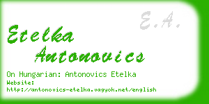 etelka antonovics business card